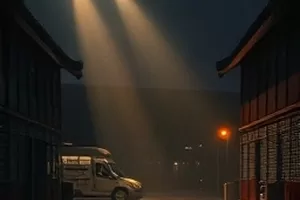 《旧巷重映》高清视频修复后画面，砖墙纹理与晾衣绳细节清晰
