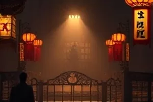 《褪色天台》高清视频修复后画面，天台围栏与远处楼群轮廓